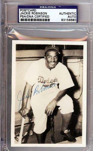 Jackie Robinson Autographed/Hand Signed Postcard PSA/DNA #83158680