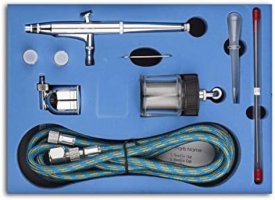 JZS Supa Deal Double-action Trigger Air-paint Control Airbrush Kit with 0.2mm/0.3mm/0.5mm Needle Spray Gun Paint Art