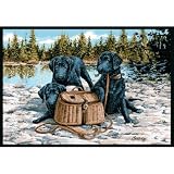 Wildlife Gone Fishing Novelty Rectangular Rug