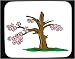 Decorated Mouse Pad with Asian, orient, asia, landscape, tree, flowers, Oriental, pink