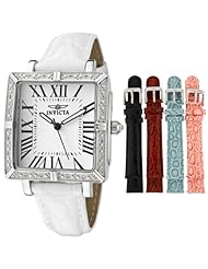 Invicta Womens 11729 Wildflower Diamond Accented Interchangeable Leather Strap Watch Set