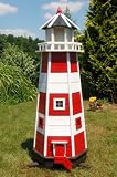 Wunderschöner großer Leuchtturm aus Holz mit Beleuchtung 1,35 m
