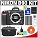 Nikon D90 Digital SLR Camera Body + 8GB Memory Card + Nikon EN-EL3e Battery + Case + Cameta Bonus Accessory Kit
