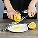 Stainless Steel Lemon Squeezer & Hand Juicer - Premium Cheese Zester & Garlic Grater - FREE Apple Peeler and Cleaning Brush - Best Kitchen Gadgets Set for Gifts - Silver