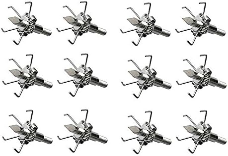 12 Marksmen Small Game Judo Sharp Point Broadheads, 100 Grain Steel Arrow Head Sharp Tip Fowl