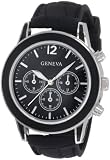 Geneva Women's AMZ1008 Mother-of-Pearl Silicone Croco Strap Watch