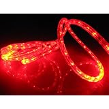 10Ft Rope Lights; Vivid Red LED Rope Light Kit; 1.0' LED Spacing; Christmas Lighting; outdoor rope lighting