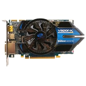 Sapphire Radeon Vapor-X HD 5770 1 GB DDR5 Dual DVI-I / HDMI / DP PCI-Express Graphics Card
