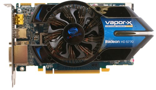 Sapphire Radeon HD5770 Vapor-X 1 GB DDR5 2DVI/HDMI/DisplayPort PCI-Express Video Card 100283VX-2L