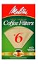 Melitta Cone Coffee Filters, Natural Brown, No. 6, 40-Count Filters (Pack of 12)