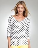 bebe Mitered Stripe Dolman Top