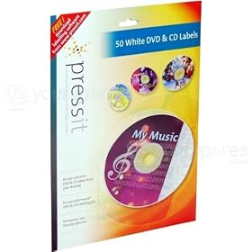 PressIT DVD/CD Labels/white 50pk
