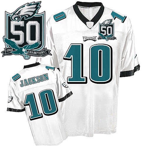 Philadelphia Eagles 10 Desean Jackson White Jerseys Authentic Football Jersey Size 48-56 (Please Select the Size When You Order, Can Do Drop Shipping)