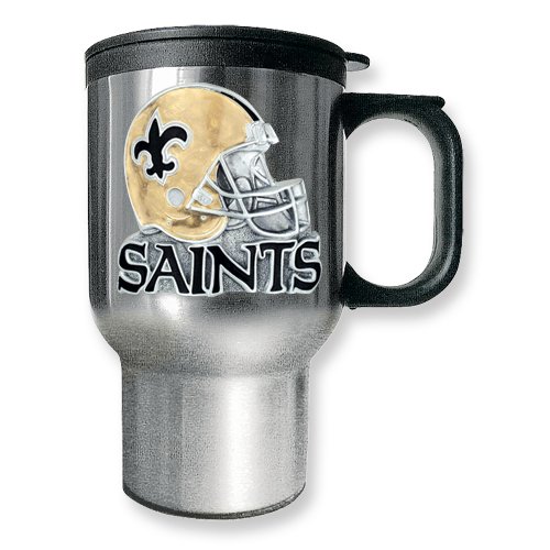 New Orleans Saints 16oz Stainless Steel Travel Mug