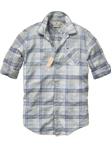 Scotch & Soda Herren Freizeithemd 12010221111 - S/s shirt - \'vintage\' beach check serie, Preisvergleich