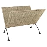 Folding Seagrass Easy to Store Newspaper and Magazine Rack