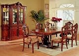 7PC Traditional Monty Carlo Dining Room Set In Cherry Finish.