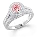 14k White Gold 1 1/3 ct Round-cut Pink Diamond Ring (1 1/3 ct TDW, Clarity SI3)