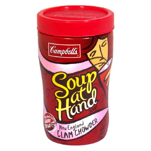 Campbell Soup At Hand New England Clam Chowder, 10.75-Ounce Microwavable Cups (Pack of 8) by Clam Chowder