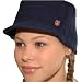Beanie Cap with Bill Hat, Navy, One Size with AC Cross Pin
