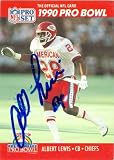 Albert Lewis Autographed/Hand Signed Football Card (Kansas City Chiefs) 1990 Pro Set #350