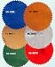 2 Inch Blank Embosser Seals - Gold (300 Pack) Image