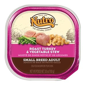 The Nutro Company Small Breed Adult Dog Food Recipe with Roasted Turkey and Vegetable, 3.5-Ounce, Pack of 24
