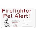 Firefighter Pet Alert, Set of 2 Reflective Fire Stickers