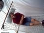 MADE IN USA-HEAVY DUTY-OASIS Double Cotton Rope Hammock with Solar Rechargeable Am/Fm Radio and Pillow-HIGH QUALITY PRODUCT-3 Years Warranty