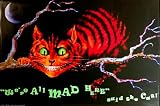 Alice in Wonderland Cat No-felt Blacklight 24x36 Poster