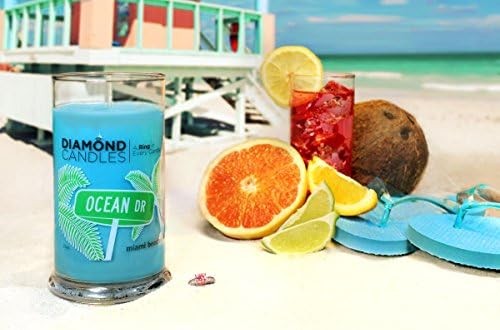 Miami Beach Scent Diamond Ring Jar Candle (Rings Inside Value From $10 to $5000)