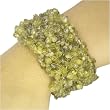 Cute Stretchy Peridot Web Chip Bracelet