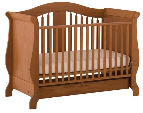 Stork Craft Aspen Stages Fixed Side Crib, Oak