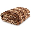 Lucy's Luxury Bellahome Safari Faux Fur Plush Throw Blanket Comforter, King (82.6'' L x 90.5'' W), Leopard
