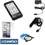 Black Durable Rubber Soft Silicone Skin Cover Case + Rapid Car Charger + Home Travel Charger + Clear Durable Reusable LCD Screen Protector + USB Data Cable for Verizon Samsung I900 I910 Omnia Smartphone