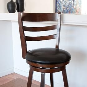 Hillsdale 30-in. Eagle Point Swivel Bar Stool Color - Brown Cherry by Hillsdale