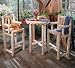 Rustic Cedar 3 Indoor or Outdoor Piece Bistro Patio Set