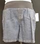 Denim Crosshatch Cargo Maternity Shorts