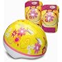 Bell Toddler Girl Bicycle Helmet, Knee Pads, and Elbow Pads Value Pack (Flower Power)