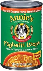 Annie's Homegrown Organic P'sghetti Loops With Soy Meatballs, 15.0 Ounce Tins (Pack of 12)