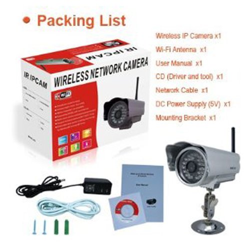 3 Pack Foscam FI8905W Outdoor Wireless/Wired IP Camera with 30 Meter Night Vision 60 IR LEDs 12 MM - Silver
