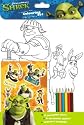Shrek party colouring set with shrek pencils and stickers