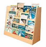 Kids Book Display Shelf-Natural Finish-Rubberwood