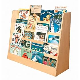 Kids Book Display Shelf-Natural Finish-Rubberwood