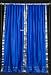 Tie Top Blue Indian Silk Sari Drapes, Panels, Curtains
