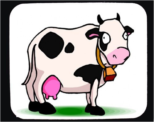 Mouse Pad with cow, holstein, standing, spots, bell