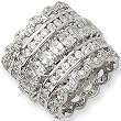 Sterling Silver Cubic Zirconia Eternity Ring by Cheryl M