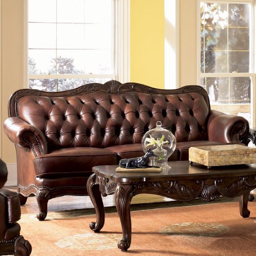 Sofa in Brown Tri-Tone Leather - Coaster