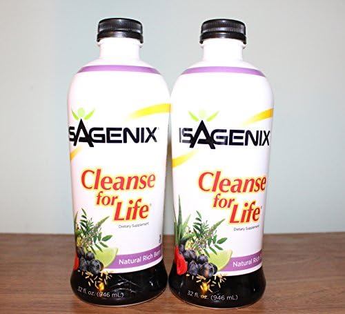2 Isagenix - Cleanse for Life 32 Oz Bottle (Natural Rich Berry Flavor)