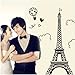 Sweet Jojo Designs Pink, Black and White Paris French Eiffel Tower Wall Hanging Accessories